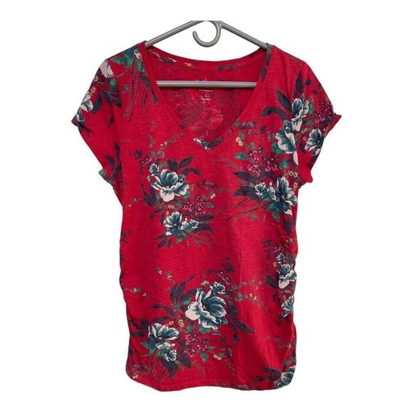 A:Glow Maternity Size Large Short Sleeved Blouse - Picture 1 of 3